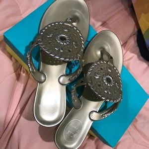 Gold jack rogers Georgia jellies